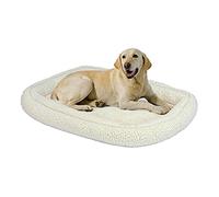 MidWest Homes for Pets Letto per cani taglia piccola o gatti, lungo 60,9 cm, pile, bordo imbottito, adatto delle gabbie da 60,9 cm, bianco, adatto a lavatrice/asciugatrice, 40324-FS