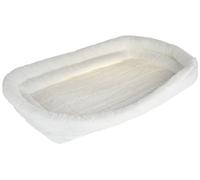MidWest Homes for Pets Letto per cani Toy o gatti, lungo 76,2 cm, in pile, bordo imbottito, adatto alla maggioranza delle gabbie da 76,2 cm, adatto a lavatrice/asciugatrice, bianco, mod. 40330-FS