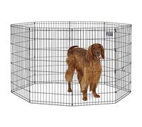 MidWest Homes for Pets Recinto esercizi per cani con porta, 60,96 x 106,68 cm, nero, E-Coated, 550-42