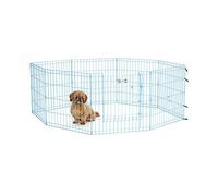 MidWest Homes for Pets Recinto pieghevole per animali, in metallo con porta, 60,96 x 60,96 cm (La x A), blu, 524DRBL