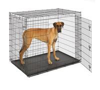 MidWest Homes for Pets Serie Solutions Gabbia per cani XXL a doppia porta da 137 cm, per le razze più grandi, montaggio robusto con perno a goccia, rivestimento in elettrodeposizione nero