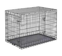 MidWest Homes for Pets Ultima Pro Gabbia per cani resistente da 122 cm, in acciaio ultra resistente, doppia porta, gabbia per razze XL, accessori inclusi