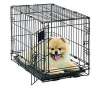 MidWest Homes for Pets XS LifeStages - Gabbia per cani pieghevole con porta singola, 59 cm, maggiore sicurezza, include vaschetta a prova di perdite, pannello divisorio, maniglia, piedini in gomma