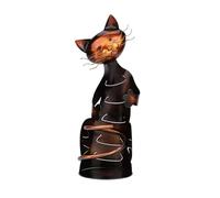 MIEBAOGE Portabottiglie a forma di gatto, in metallo, scultura pratica, decorazione per la casa, decorazione per interni