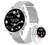 Miecgth 2025 Smartwatch Donna con SIRI/ET/HR, 1.27" TFT Orologio Donna con Chiamate Cardiofrequenzimetro Ciclo Mestruale IP68 24H Sonno Caloria Fitness Tracker per Android & iOS (Argento)
