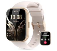 Miecgth Smartwatch Donna con ET/HRV/SIRI 1.75“ TFT orologio smartwatch donna con Chiamate Bluetooth SpO2 Monitoraggio Ciclo IP68 Sonno Cardiofrequen Fitness Tracker iOS Android (Beige)