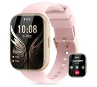 Miecgth Smartwatch Donna con ET/HRV/SIRI 1.75“ TFT orologio smartwatch donna con Chiamate Bluetooth SpO2 Monitoraggio Ciclo IP68 Sonno Cardiofrequen Fitness Tracker iOS Android (Rosa)