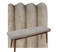 Miecoae Copri Cuscino per Panca su Misura di Ricambio Federe Panche Divano Interni Esterni Giardino Terrazza Federa Cuscini Sedili Pranzo 5cm Altezza Peluche Velluto Inverno(caffè Leggero,105x35 cm)