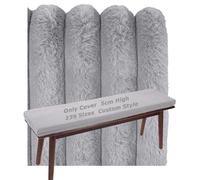 Miecoae Copri Cuscino per Panca su Misura di Ricambio Federe Panche Divano Interni Esterni Giardino Terrazza Federa Cuscini Sedili Pranzo 5cm Altezza Peluche Velluto Inverno(Grigio,Round 25 cm)