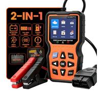 Mieekor 2 in 1 OBD2 Auto Diagnostica & Tester Batteria Auto 12V,OBD2 Diagnosi Scanner Professionale in Italiano con Tester Batterie 100-2000 CCA per Test Batteria per Audi BMW VW Tutti i Veicoli