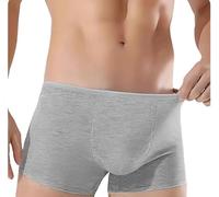 MIEGUIWOR 8 Pezzi Boxer Uomo Monouso,Intimo Maschile USA e Getta,Mutande USA e Getta Uomo per Ospedale, Viaggi, Vacanze, Spa, Massaggio, Fitness, Hotel,Vacanze (Grigio,XL)