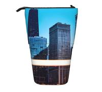 MIEKGPS Chicago Reflect - Astuccio telescopico con supporto e supporto per matite e trucchi
