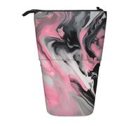 MIEKGPS Rosa Astratto Inchiostro Marmo Grigio Stampa Artistica Stand Portamatite Telescopico Carino Astuccio Divertente Cosmetico Portatile Makeup Bag