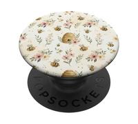 Miele Api Cottagecore Giardino Floreale Natura Gra PopSockets PopGrip Adesivo