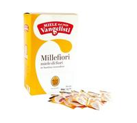 Miele Millefiori Vangelisti - 150 Bustine Monodose da 6 g | Miele Italiano di Qualità | Ideale per Colazione Hotel, B&B, Ristoranti, Catering e Servizi Hospitality