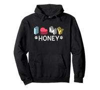 Miele Personalizzato Dog Name Honey Pet Lover Felpa con Cappuccio