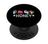 Miele personalizzato Dog Name Honey Pet Lover PopSockets PopGrip Adesivo