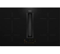 Miele Piano cottura a induzione con cappa integrata KMDA 7473 FL-U in vetroceramica nero da 80 cm