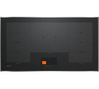 Miele Piano cottura a induzione KM 7999 FR in vetroceramica nero con cornice in acciaio inox da 90 cm