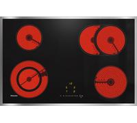 Miele Piano cottura elettrico KM 6522 FR in vetroceramica nero con cornice piatta in acciaio da 80 cm