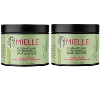 Mielle Maschera rinforzante per capelli alla menta al rosmarino, trattamento profondo con olio essenziale e biotina, riparazione miracolosa per capelli secchi, danneggiati e crespi, 340 g