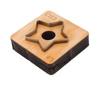 Mielo di taglio in pelle, forma da star star in acciaio in pelle strumento per fustea di cuoio con base in legno massiccio per tagliare le forme da puntare stampo per artigianato (45 mm)