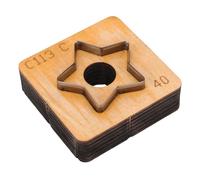Mielo di taglio in pelle, forma da star star in acciaio in pelle strumento per fustea di cuoio con base in legno massiccio per tagliare le forme da puntare stampo per artigianato (40 mm)