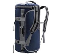 MIER Borsa da palestra da viaggio da uomo con scomparto per scarpe, borsone convertibile con spallacci, resistente e impermeabile come karate, bagagli, pernottamento, borsa da cabina Ryanair, Blu, 90L