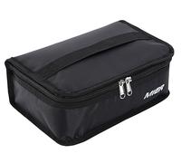 MIER Lunch Box Bag Food Storage raffreddamento borse termiche Kit da viaggio per le donne e gli uomini, Set di 1 (1pc Nero)