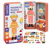 mierEdu Gioco magnetico con pompiere da vestire, promuove le capacità motorie + fantasia, ideale per la casa e il gioco da viaggio per bambini, a partire dai 3 anni, giochi da viaggio per bambini dai