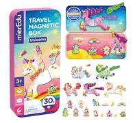 mierEdu Gioco magnetico con unicorno da spogliare, gioco magnetico a partire dai 3 anni, promuove l'immaginazione e la concentrazione, gioco da viaggio ideale con 2 scene e 36 magneti