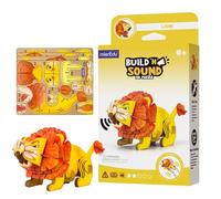 mierEdu - Soundwunder 3D Puzzle Leone - Giocattolo educativo interattivo con suono per bambini dai 6 anni in su, puzzle leone con modulo audio, promuove le capacità motorie e il pensiero logico