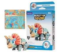 mierEdu - Soundwunder 3D Puzzle triceratopo - Puzzle 3D interattivo con modulo sonoro - Giocattolo educativo per bambini dai 6 anni in su, facile da assemblare