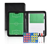 Miershanwell Lavagna Tattica Magnetica Calcio, Portatile Cartellina Tattica per Allenatore di Calcio Football Coaching Board Lavagnetta Strategie con Penne Gomma Magneti per Insegnare Formazione