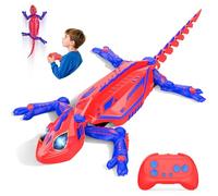 Mieryd Geco Telecomandato, Spider Lucertola Robot Radiocomandato con occhi LED, Giocattolo Interattivo Giocattoli Che va Sui Muri Giocattolo Animali Regalo Compleanno per Bambini Bambina 3 4 5 6 7
