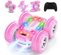 Mieryd Macchina Telecomandata per Bambina, 360° Rotazione Auto Radiocomandata 4WD RC Stunt Car con Luce e Batterie Ricaricabili, Giochi Bambina 6 7 8 9 10+ Anni Regalo Compleanno Giocattoli Bambino