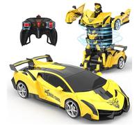 Mieryd Macchina Telecomandata per Bambini, Bee Trasforma Robot Giocattoli 2.4GHz Macchinine Auto Radiocomandata Transform Giochi RC Cars Regalo Compleanno Natale Bambino Bimbo 3 4 5 6 7 8 9 Anni