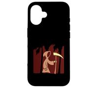 Mietitore Falce Death Frock Cartone animato Divertente Malvagio Fumetto Vacanza Custodia per iPhone 16