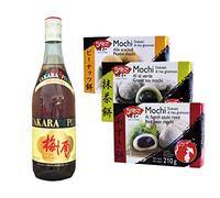 MiFan Dessert Box - Il set perfetto per gli amanti del dolce giapponese con Mochi di Matcha, arachidi e Azuki Rossi, accompagnati da Takara Umeshu Vino di prugna giapponese.