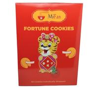 MiFan Fortuna Box - Biscotti della Fortuna Cinesi, Biglietti Profetici, Auguri in Italiano, Confezioni Varie, Sapore Vaniglia (60 Pezzi)