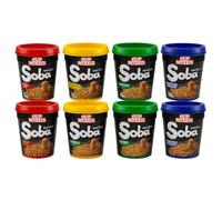 MiFan Rame Box - 8 Pezzi Nissin Soba Cup Noodles Istantanei Vari Gusti - Spaghetti Yaki Soba Giapponesi