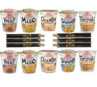 MiFan Ramen Box - Noodles Istantanei Giapponesi in Cup | Vari Gusti e Formati, Pronti in 3 Minuti | Ideali per Pranzo, Viaggi e Scorta (12 Pezzi, Cup Noodles 6 Gusiti Diversi)