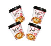 MiFan Tteokbokki Box - Rose Topokki Coreano | Gnocchi di riso coreani istantanei | Cibo coreano autentico 4 x 120g