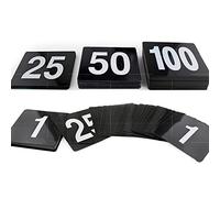 MIFANI Segnaposto, 1-100 Numeri da Tavolo for Matrimoni Ristorante, Segnaposti Segnaposto in plastica Nera Segni numerici Durevole Quadrato Ristorante Caffetteria Bar Utensili