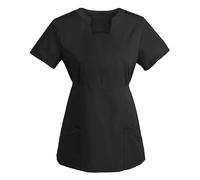 Mifeiwukawa Maglietta da donna con scollo a V, per infermieri, uniformi, tunica, tunica top, uniforme da badante, tunica per Halloween, cosplay, clinica, cameriera, protettiva contro il cancro al seno