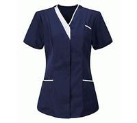 Mifeiwukawa Maglietta da donna con scollo a V, per infermieri, uniformi, tunica, uniforme da badante, tunica per Halloween, cosplay, clinica, cameriera, protettiva contro il cancro al seno, maglietta