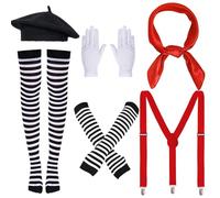 mifengdaer Confezione da 6 costumi da artista mimo da donna