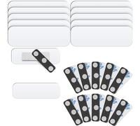 Mifflin Targhette portanome vuote con supporto magnetico (2,5 x 7,6 cm / 1" x 3", 10 pezzi) - Porta badge identificativi personalizzabili con 3 potenti magneti al neodimio