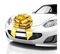 Mifflin -USA - Grande fiocco per auto - oro metallizzato, 45,7 cm - Fiocco gigante regalo per compleanno, Natale - enorme decorazione auto
