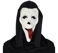 MIFKLMV Ghostface Maschera Halloween, Horror Maschere Grido Maschera, Cosplay Fantasma Maschera, Testa Intera Horror, per Uomo e Donna Carnevale Halloween Feste in Maschera-A